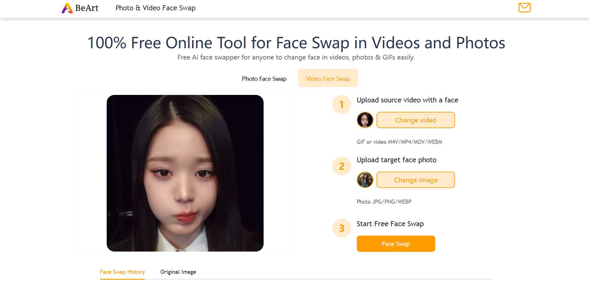 beart video face swap