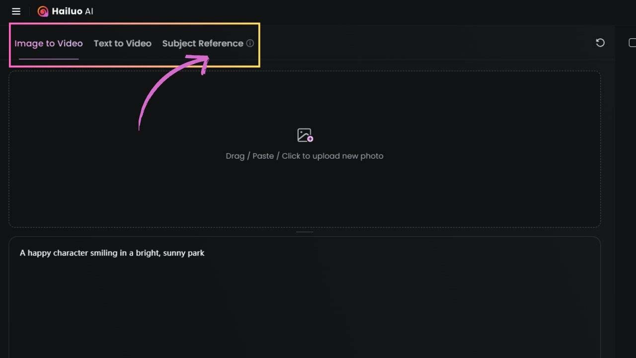 chose hailuo ai subject reference