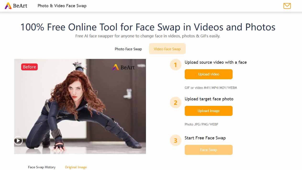 beart ai video face swap