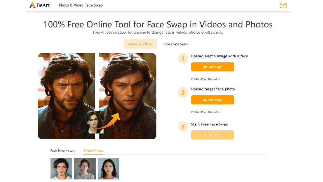 beart ai face swap tool