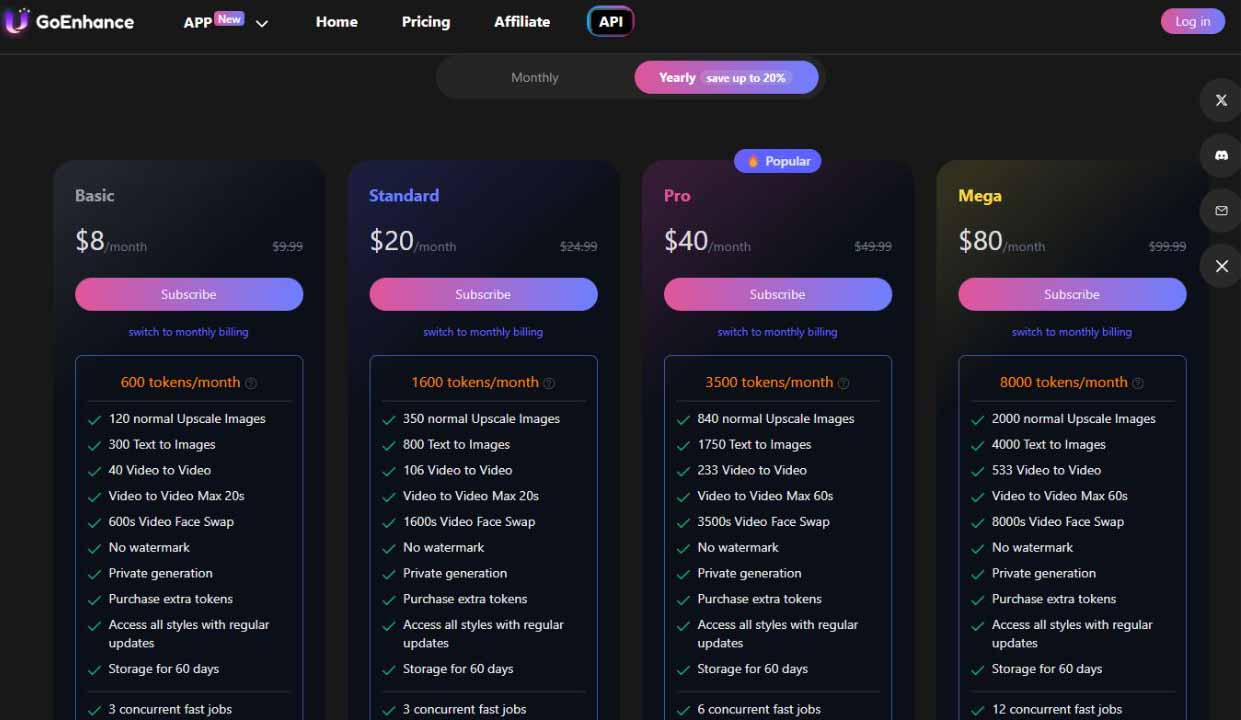 goehance ai pricing