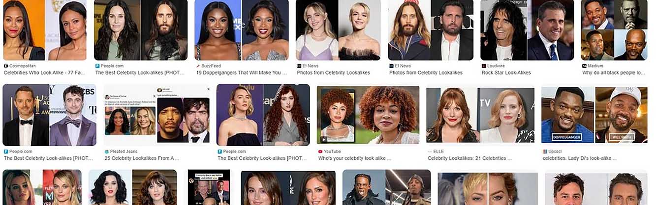 celebrity lookalikes in google search results