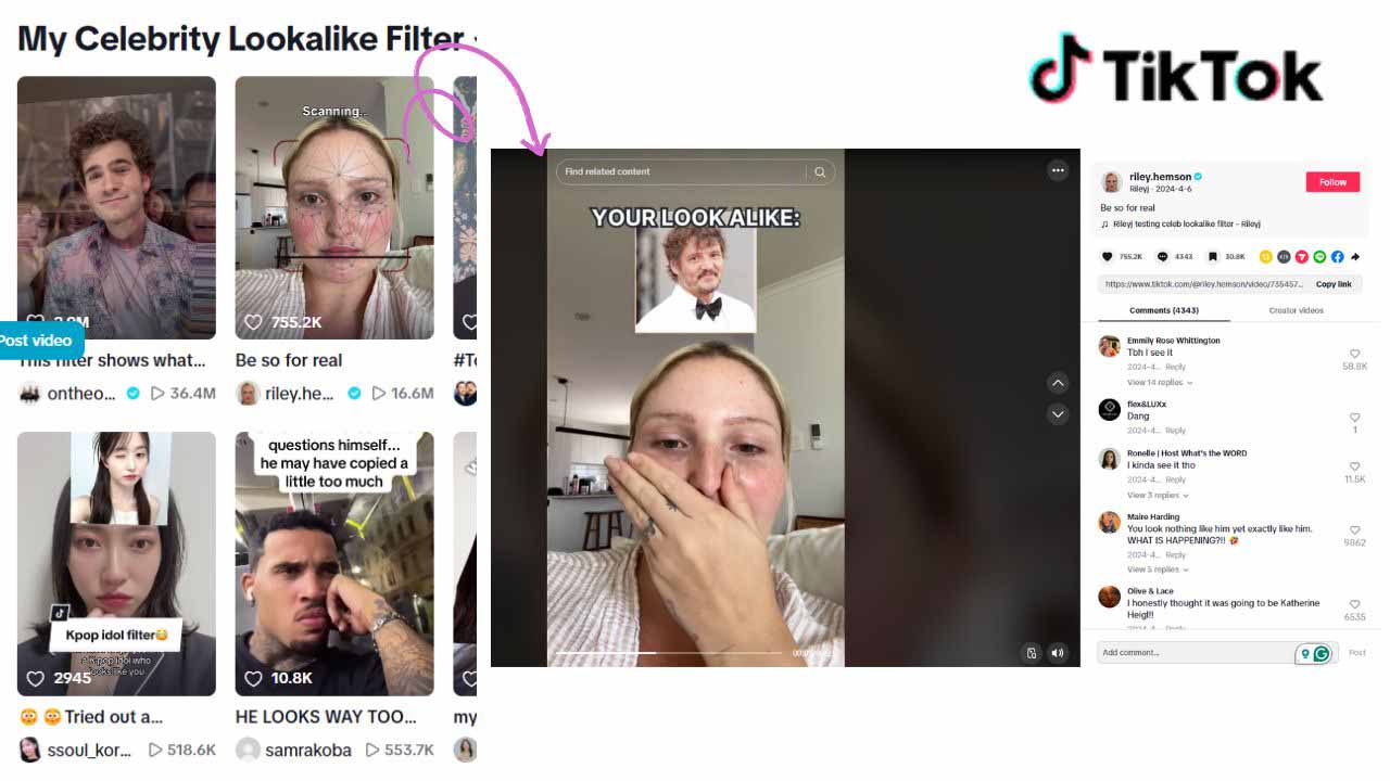 use tiktok to find out which celebrity you look like